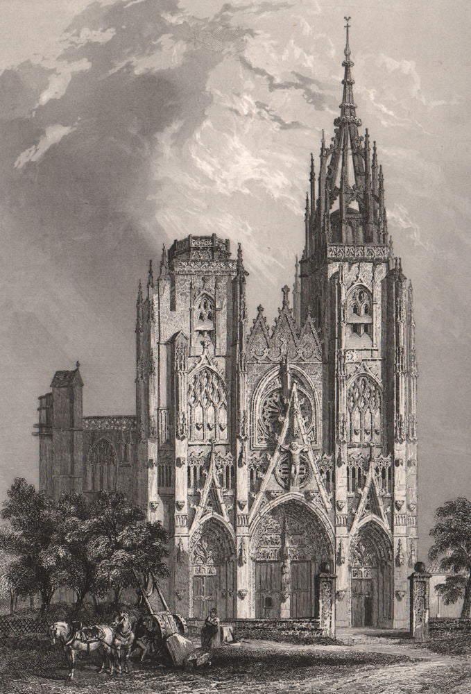 CHÂLONS-EN-CHAMPAGNE. Notre Dame de L'Épine. Marne 1844 old antique print